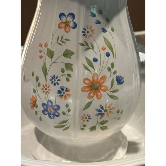 Vintage Federalist USA Pottery pitcher and basin - Picture 2 of 10